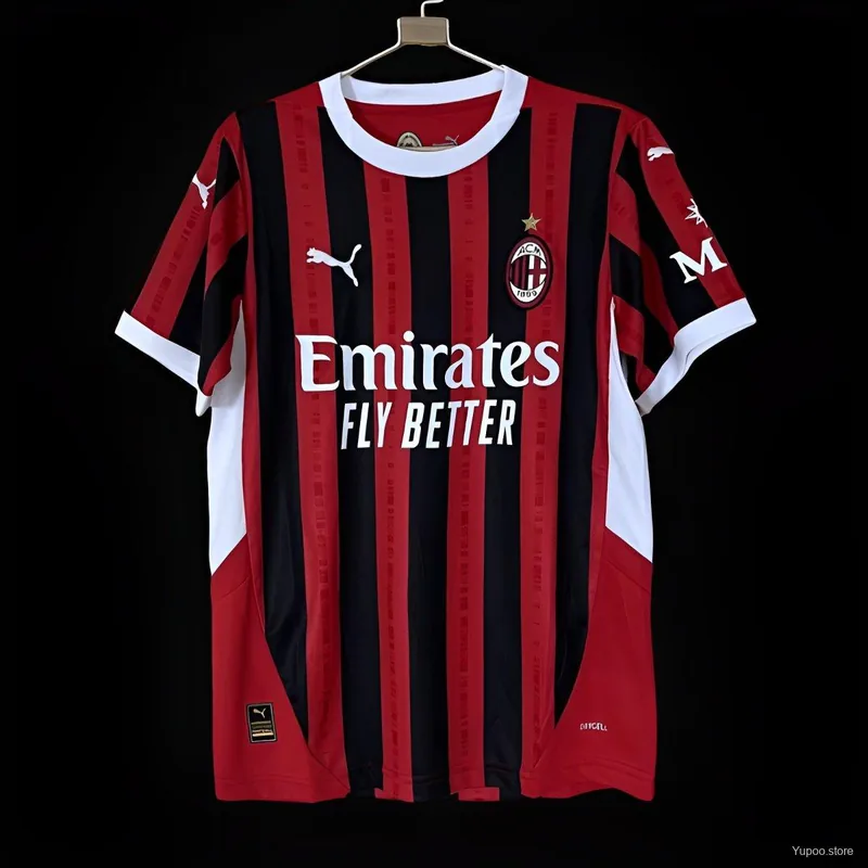 Camiseta AC Milan 2024/25 LOCAL MANGA CORTA VERSION FAN